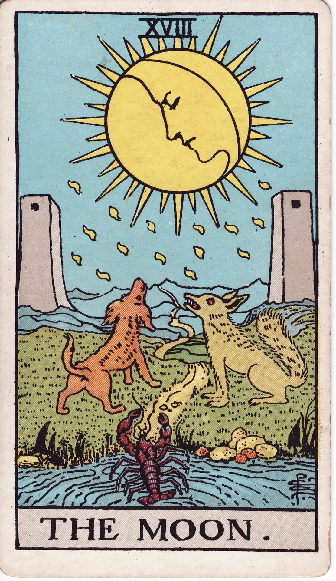The Moon tarot card